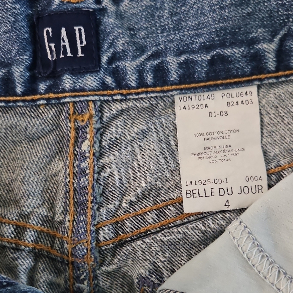 GAP Blue Denim Mini Skirt Size 4 - Picture 3 of 5